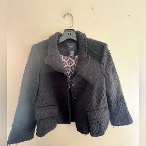 Smythe Black Textured Petite Blazer